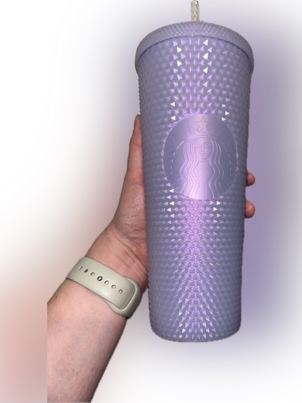Starbucks Iridescent Lilac Venti Studded Tumbler